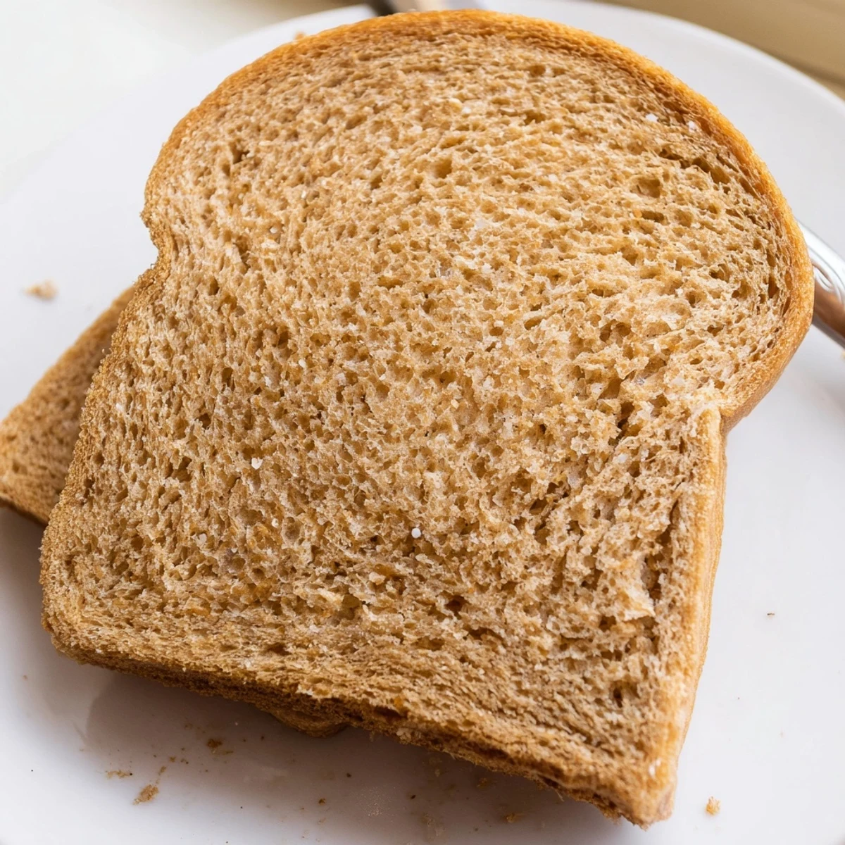 Golden-brown Easy Whole Wheat Sandwich Bread fresh from the oven, perfect with butter.  