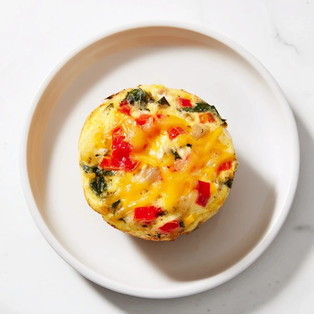 Golden-topped One-Pot Breakfast Casserole Muffins, packed with cheese and veggies, perfect for a grab-and-go breakfast.