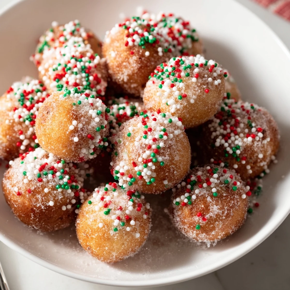 Air Fryer Christmas Donut Holes