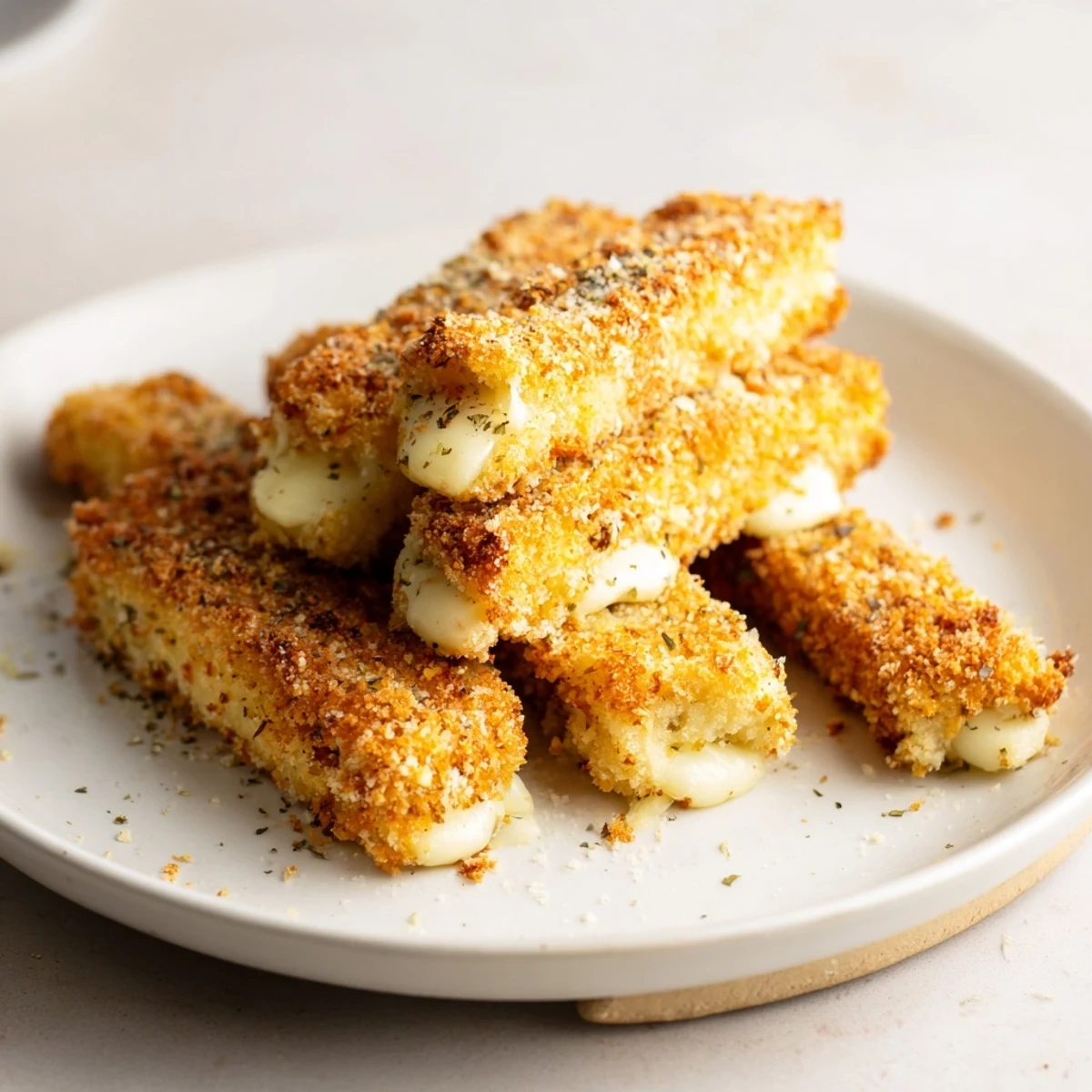 Enjoy these easy air fryer mozzarella stick grilled cheese fingers dipped in warm marinara sauce.