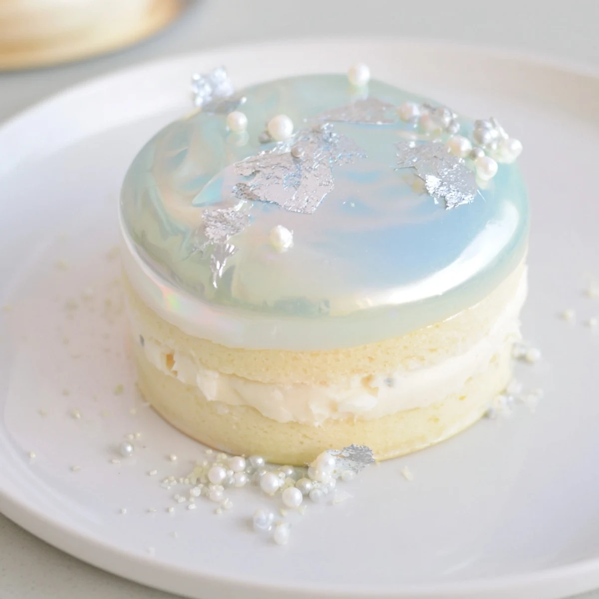 Diamond Ring Engagement Board: The shimmering white chocolate glaze reflects light over this elegant dessert.
