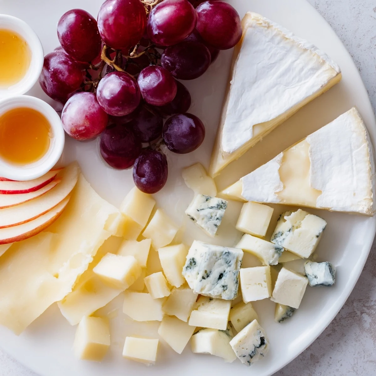 A delicious spread of the Moonlight Picnic Board: cheeses, crackers, fruits, and charcuterie for sharing.