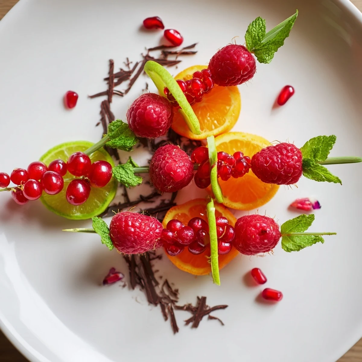 Close-up of elegant Baisers de Minuit cocktail garnishes, ready to enhance any midnight cocktail.
