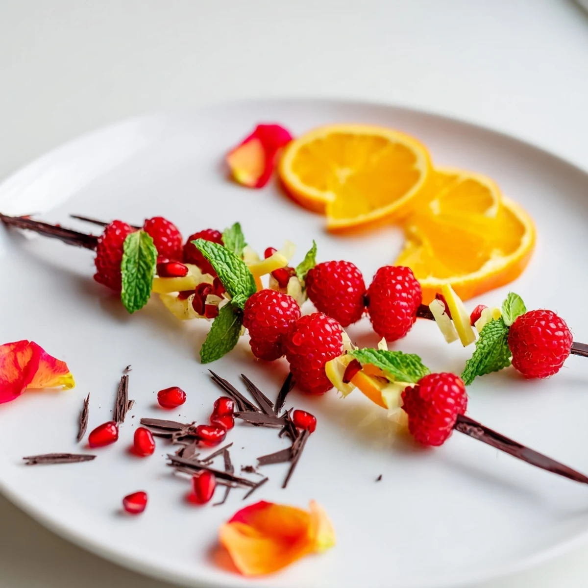 Sparkling sugared rims highlight these festive Baisers de Minuit, drizzled with dark chocolate shavings.