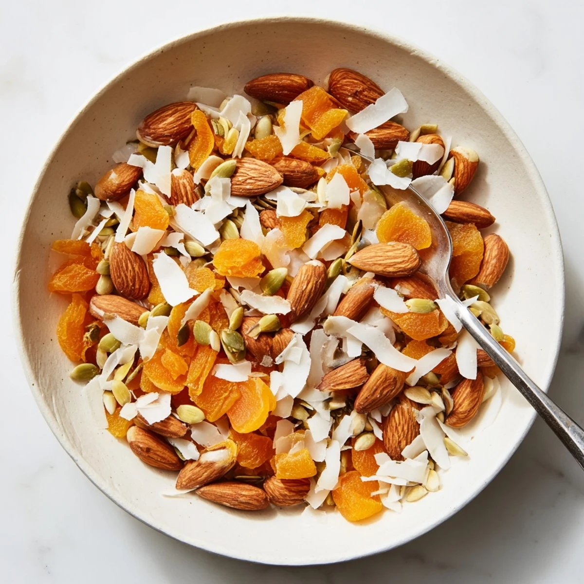 Enjoy the pleasing crunch of almonds and the sweetness of dried apricots in this recipe.