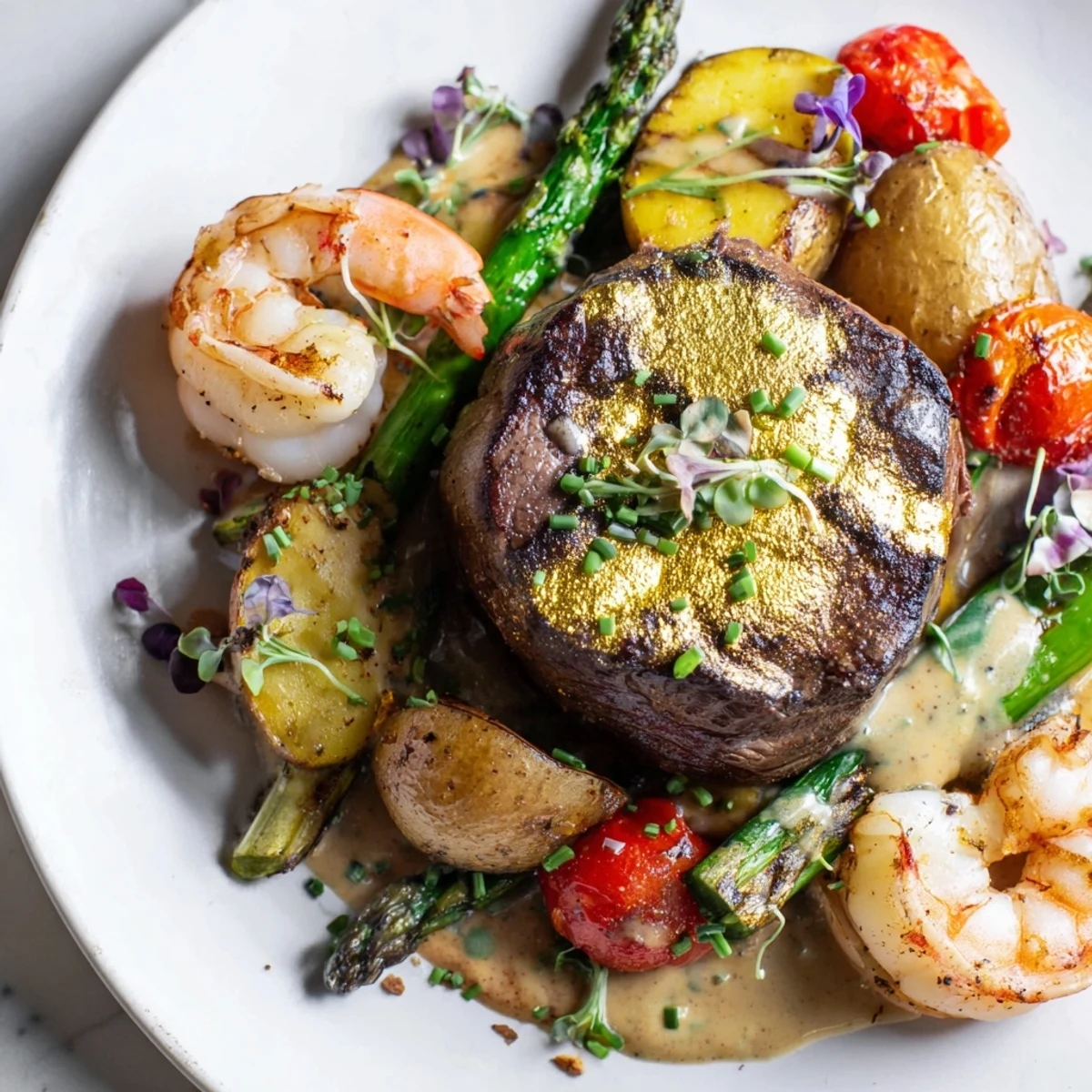 Delicious Golden Heart Luxury Platter showcases sumptuous seafood and meat, ideal for an elegant dinner party.