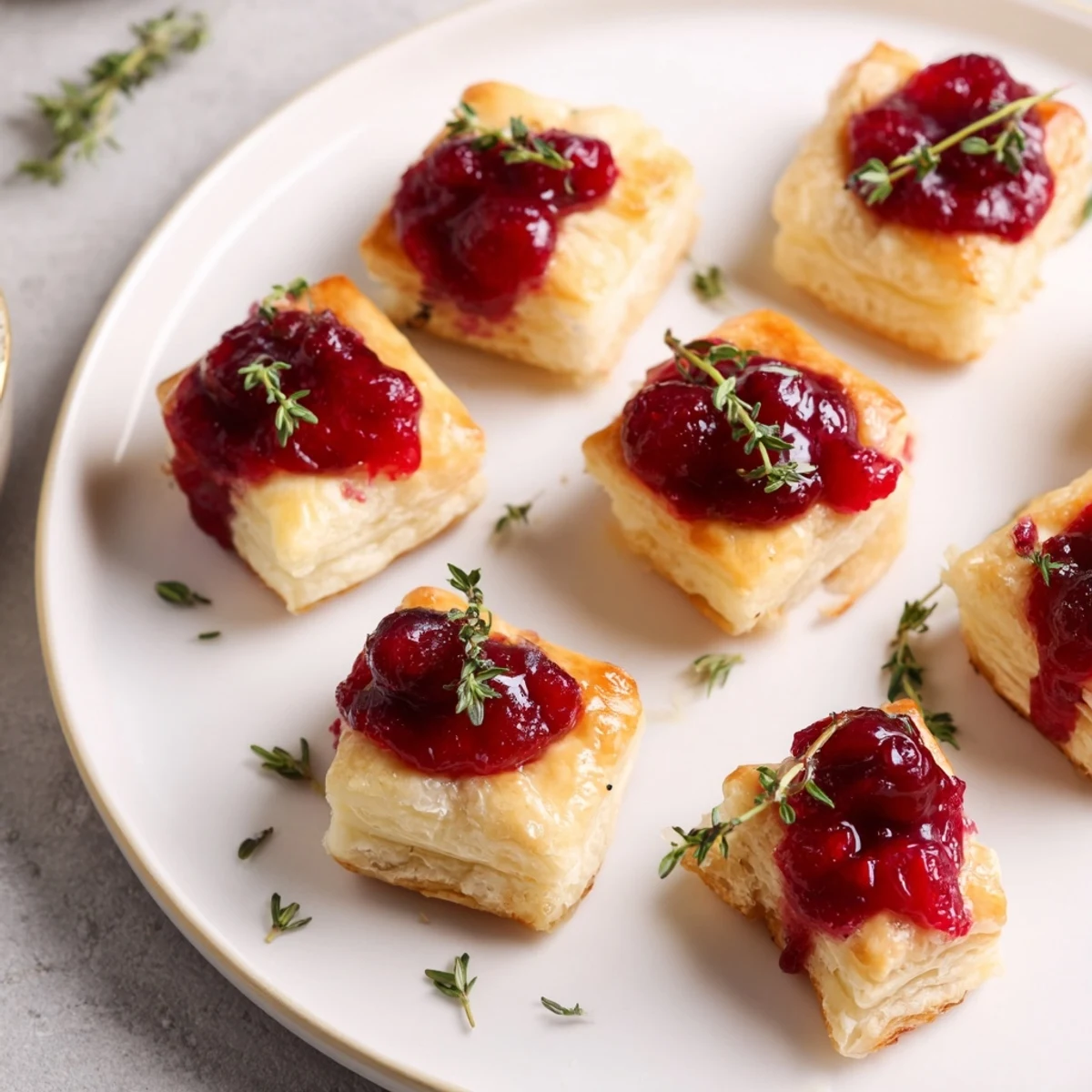 A festive Joy to the World appetizer trio with puff pastry bites, caprese skewers, and spiced meatballs, perfect for sharing.