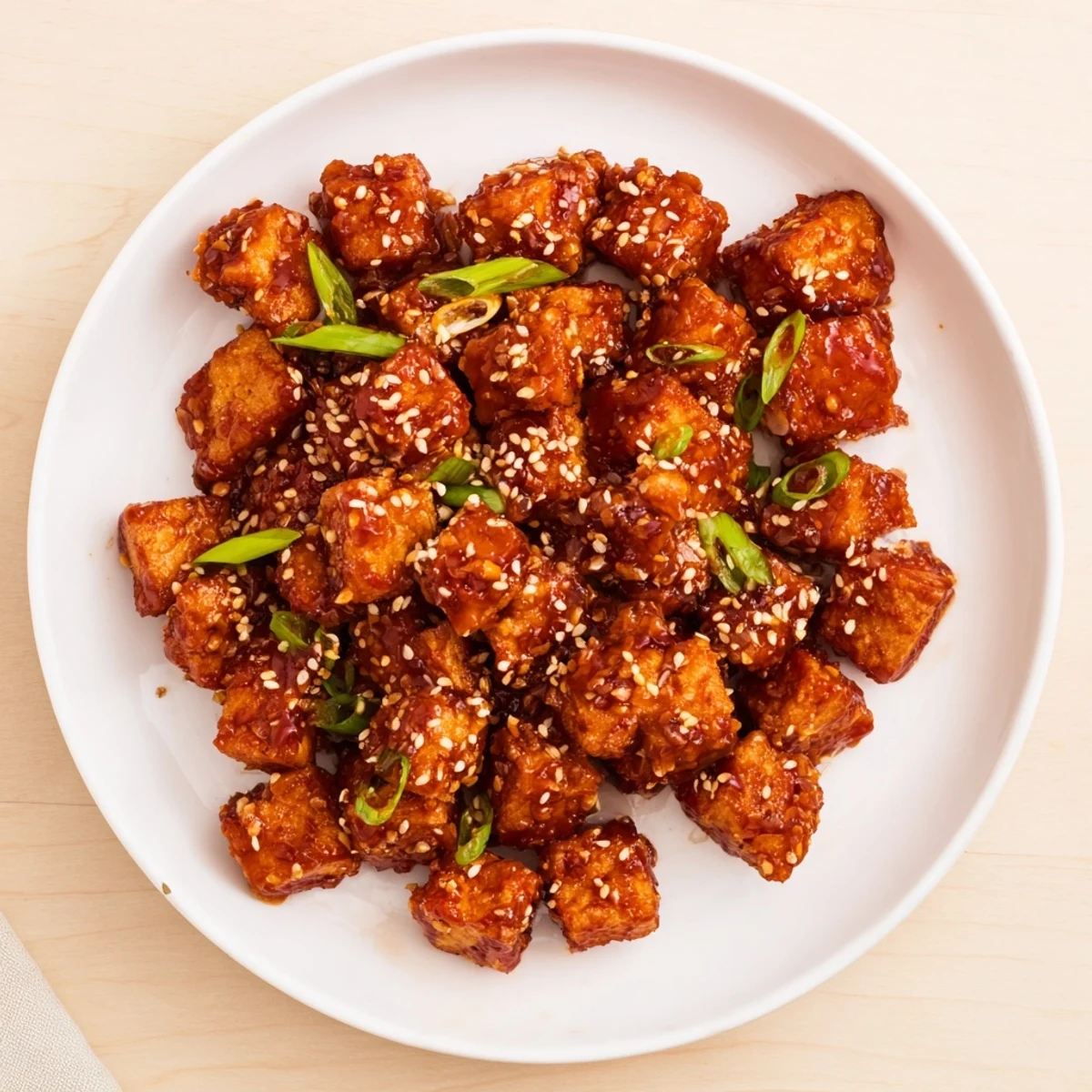 Honey Gochujang Tofu Dish