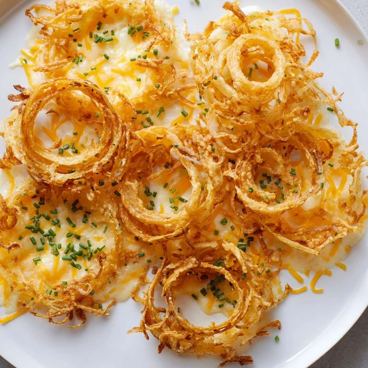 Perfectly golden, crispy onion cheese chips are shown; a delicious low-carb snack, easily made at home.