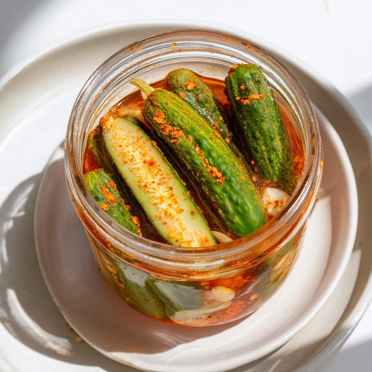 Crisp dill pickle spears marinated in a zesty taco seasoning blend for a tangy, spicy snack perfect for parties.  