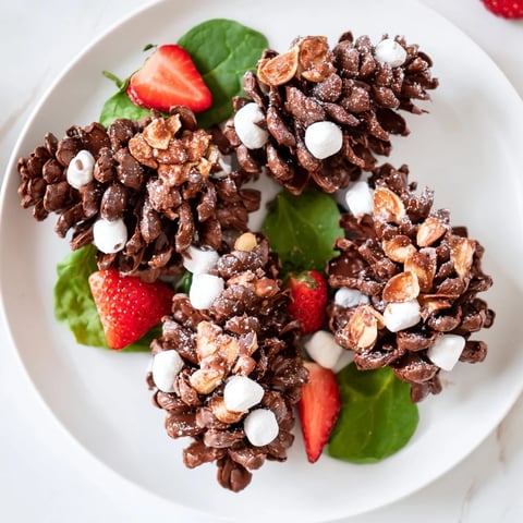 Rich, chocolatey Coco Pop Chocolate Pinecone Dessert Salad, perfect for a fun, kid-friendly treat.