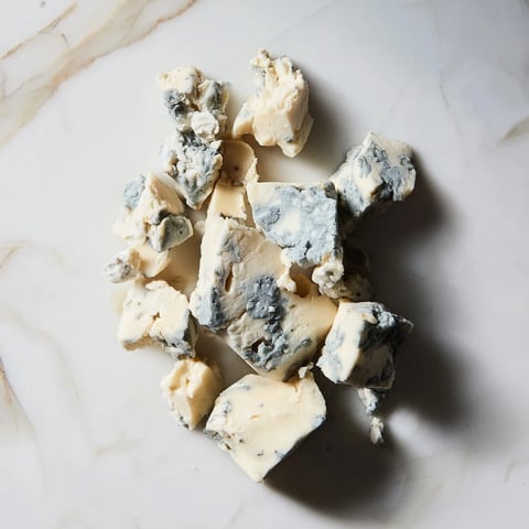 The Marble Quarry cheese board features artful blue cheese and cheddar chunks.