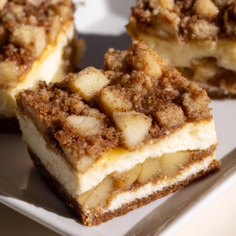 Apple Crisp Cheesecake Bars