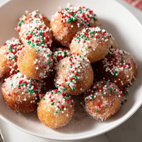 Air Fryer Christmas Donut Holes