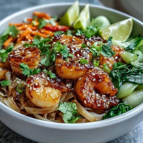Hot Asian Noodle Bowl with Shrimp and Scallops features tender seafood, crisp vegetables, and aromatic broth.