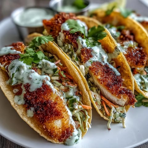 Air fryer fish tacos with cabbage slaw, crispy fish fillets served in warm tortillas with tangy slaw and creamy sauce.  