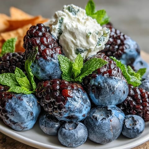 Pisces Zodiac Snack Board with Blue Fruits and Treats - A whimsical, ocean-inspired platter brimming with blueberries, blue corn chips, and dreamy sweets for stargazers and party guests.  