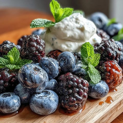 A magical Pisces Zodiac Snack Board featuring an array of blue fruits, yogurt-covered blueberries, and blue-frosted macarons, perfect for celestial gatherings and festive celebrations.  