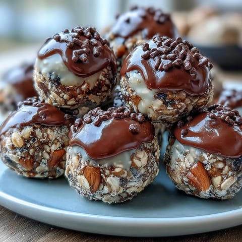 Energy balls with oats and chocolate chips arranged on a rustic wooden tray, perfect for soccer game snacks.  