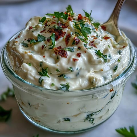 Velvety garlic aioli made with fresh egg yolk and lemon, ideal as a spread for sandwiches or a sauce for seafood.