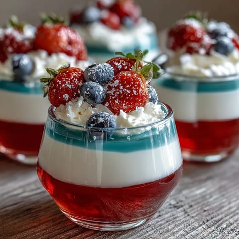Red White Blue Jello Cups #457