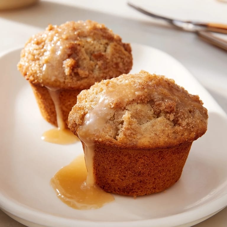 Soft and tender Maple Glazed Donut Muffins, perfect for a cozy morning treat.