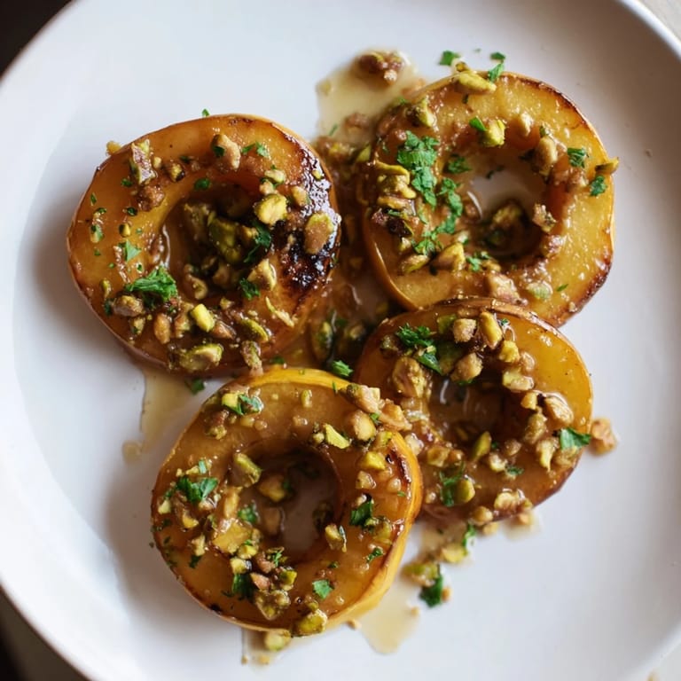 Perfectly roasted baked delicata squash rings, a sweet and savory side dish ready to serve and enjoy.