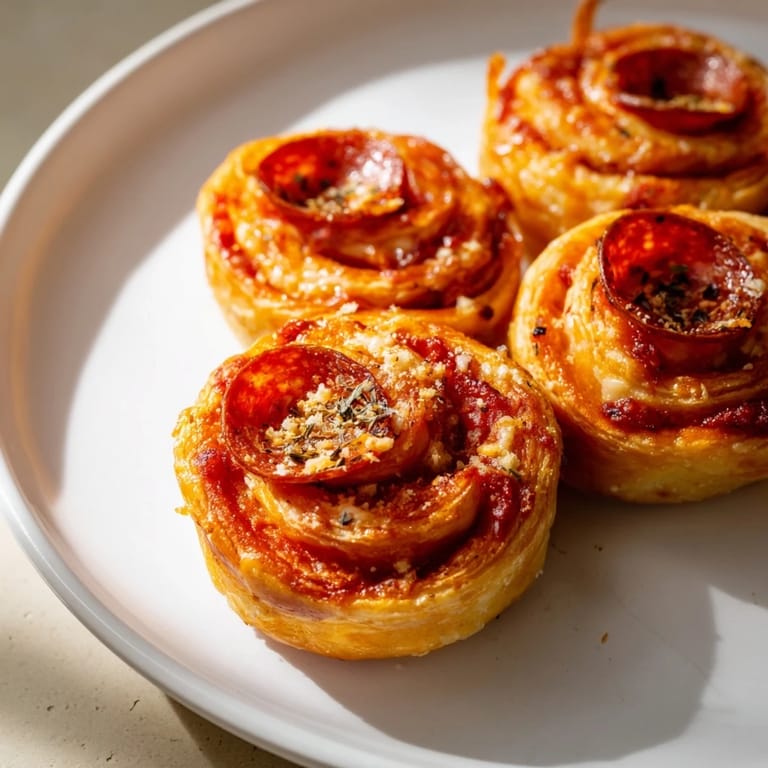 Enjoy these easy Mini Pepperoni Pizza Pinwheels, perfect appetizers with a delightful Italian flavor profile.