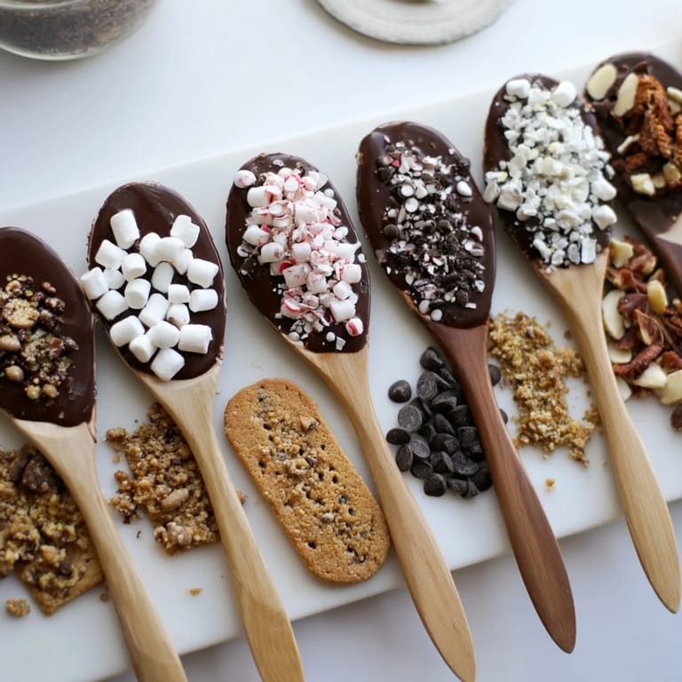 Get cozy with this Hot Chocolate Spoon Toppings Board, offering a delightful DIY dessert experience.