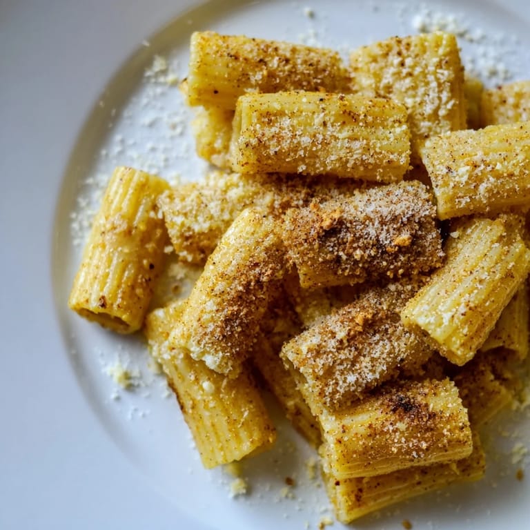 Freshly made Parmesan pasta chips, with a sprinkle of herbs, offering a delightful crunch and Italian flavor.
