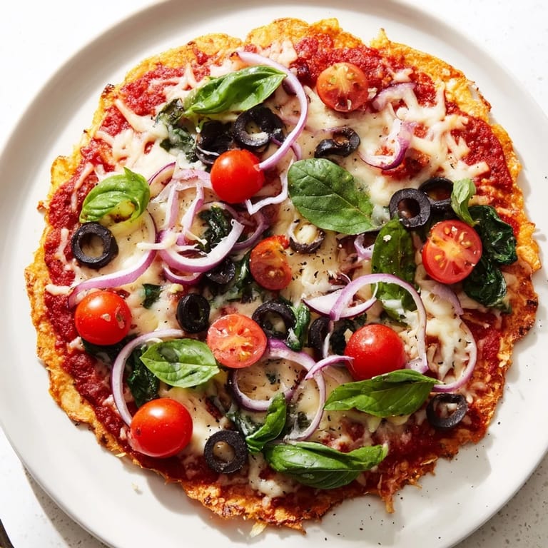 Golden, crispy edges define this easy Crispy Tortilla Pizza with delicious, colorful toppings.