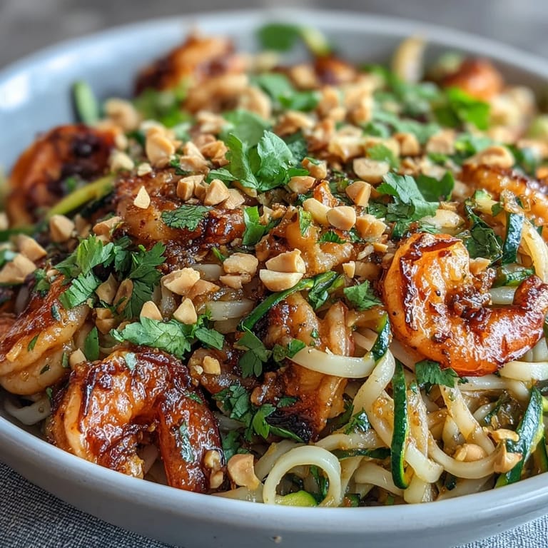 Quick Asian Noodle Bowl garnished with fragrant cilantro and crunchy peanuts, ready to serve with chopsticks in a colorful bowl.