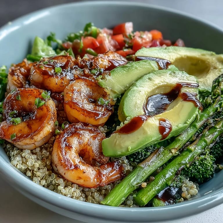 Vivid red cabbage and creamy avocado slices create a colorful presentation of the Rainbow Vegetable Detox Bowl.