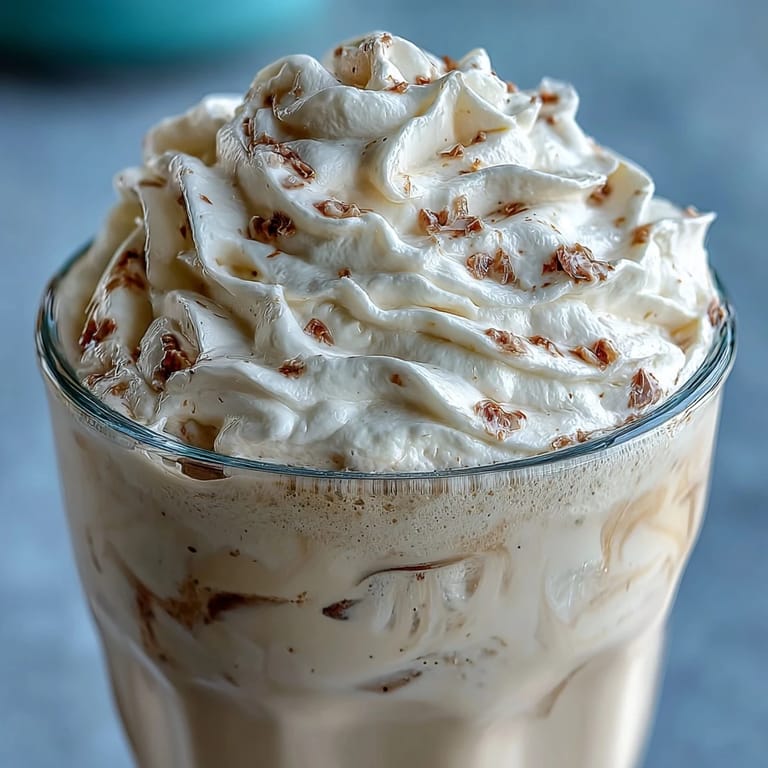 A thick and frosty vanilla protein shake with Greek yogurt, sweetened with honey and blended with ice for a refreshing treat.  