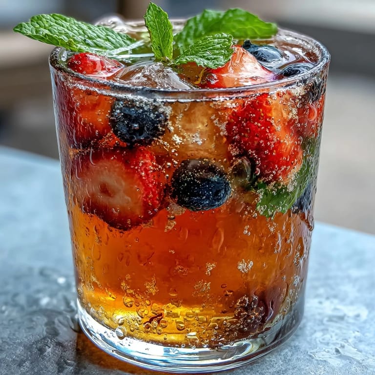 Bright Lemonade Bar with Fresh Fruit Mix-Ins, offering guests a variety of berries, pineapple, and watermelon to create their perfect drink.