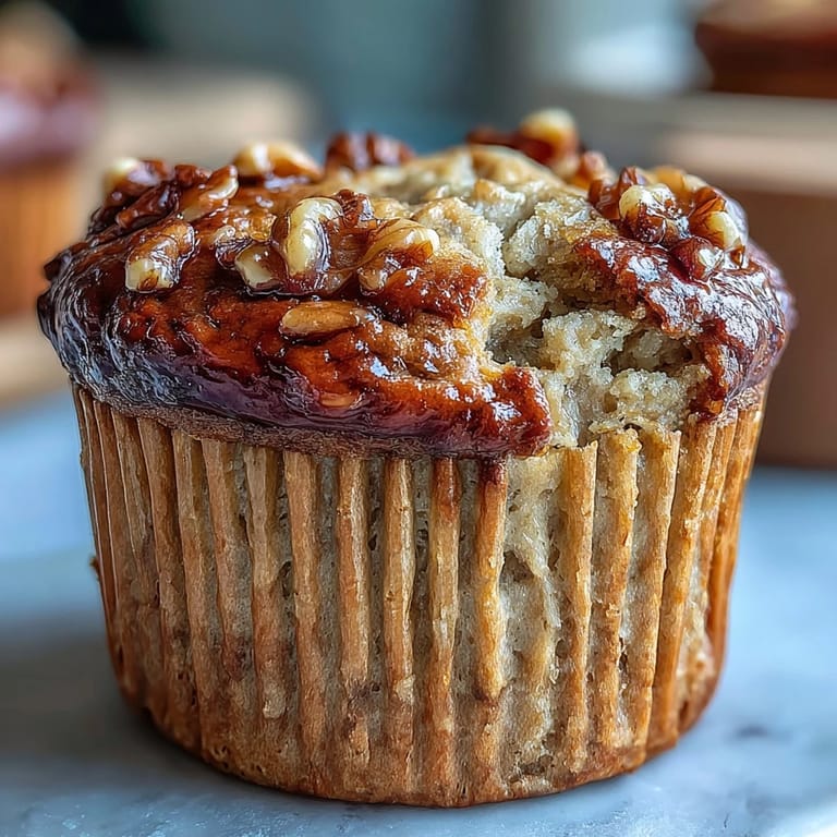 Moist banana protein muffins packed with oats and honey, perfect for meal prep and on-the-go energy.  
