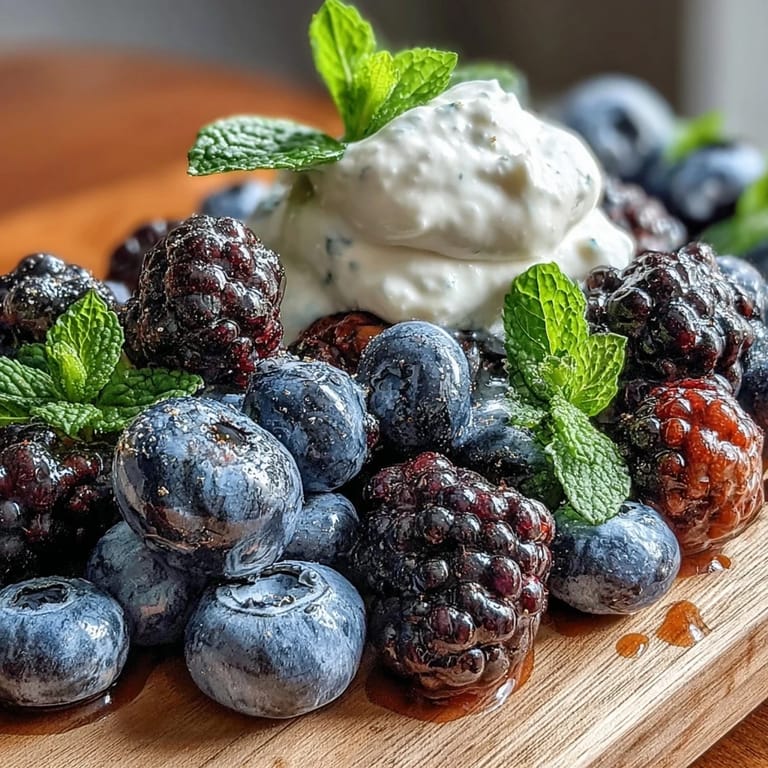 A magical Pisces Zodiac Snack Board featuring an array of blue fruits, yogurt-covered blueberries, and blue-frosted macarons, perfect for celestial gatherings and festive celebrations.  