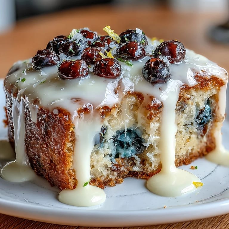 Tangy lemon and sweet white chocolate blueberry blondies, a perfect dessert delight.