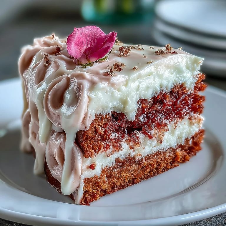 Decadent Bridal Shower Rosé Velvet Cake, a sweet, rose-gold dream.