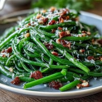 Fresh shaved asparagus and pea salad with lemon dressing, a vibrant spring dish perfect for light lunches or as a refreshing side.