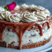 Bridal Shower Rosé Velvet Cake glistening with edible gold drip.